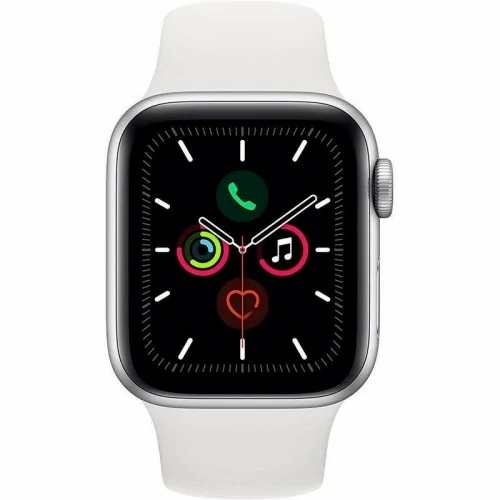 Apple Watch S5 40mm + Cellular Plata con Correa Deportiva Blanca
