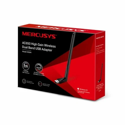 Tarjeta de Red Mercusys MU6H AC650 USB 2.0