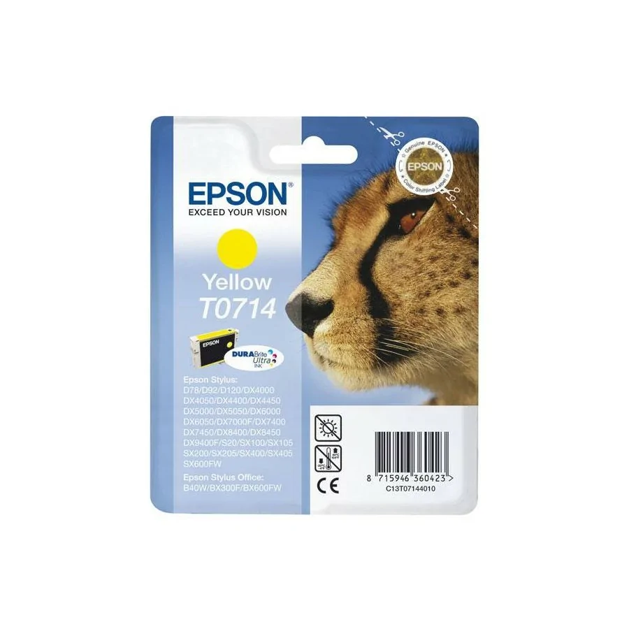 Epson Singlepack Yellow T0714 DURABrite Ultra Ink