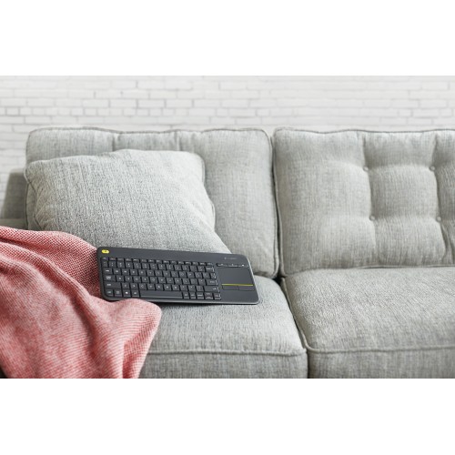 Logitech Wireless Touch Keyboard K400 Plus teclado RF inalámbrico QWERTY Español Negro