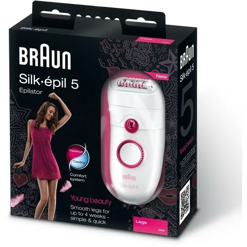 Braun Silk-épil 5 5185 Young Beauty 40 pinzas Rosa, Blanco