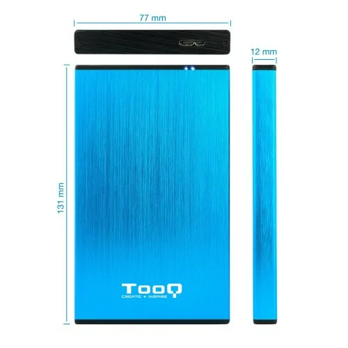 TooQ TQE-2527BL caja para disco duro externo Caja de disco duro