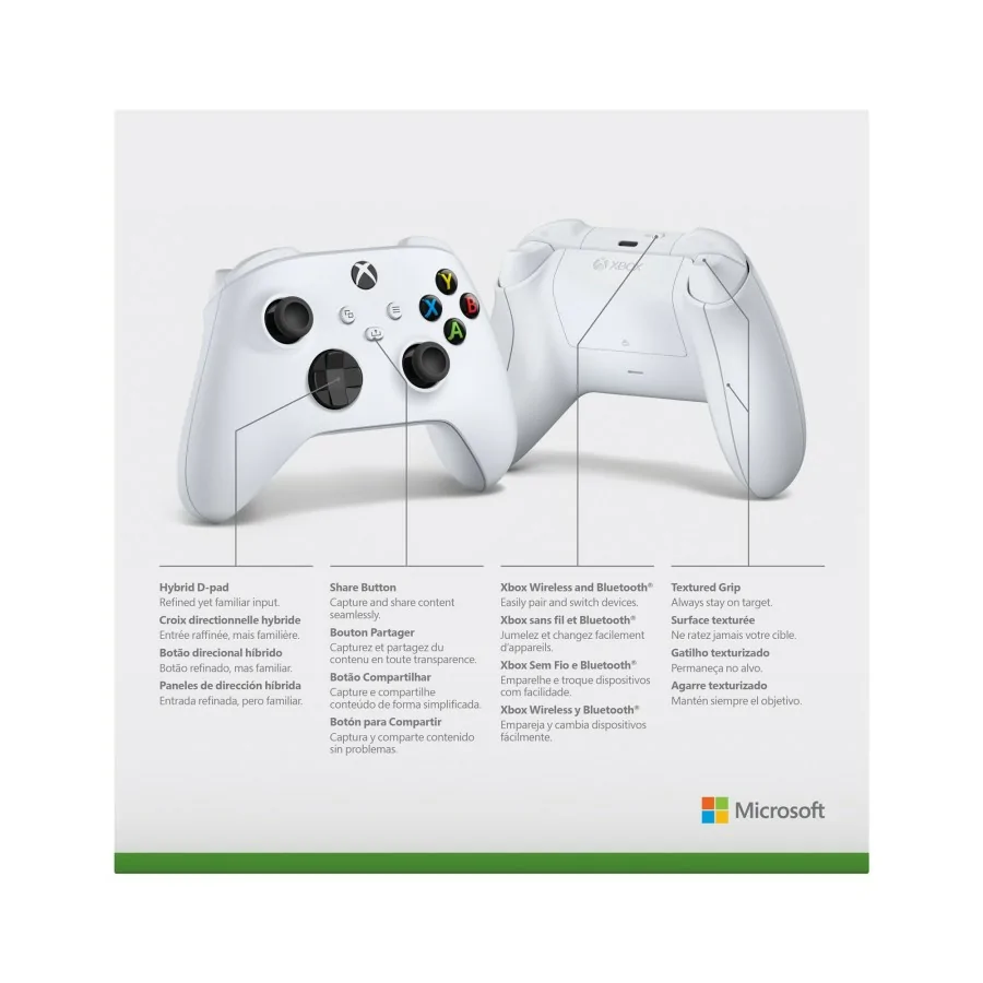 Continental Contradecir bibliotecario Comprar Microsoft Xbox Wireless Controller White Blanco Bluetooth/USB  Gamepad Analógico/Digital Xbox Series S, Xbox Series X, Xb