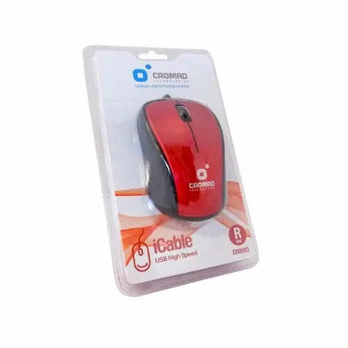 Ratón iCable Cromad, con USB 2.0 color rojo