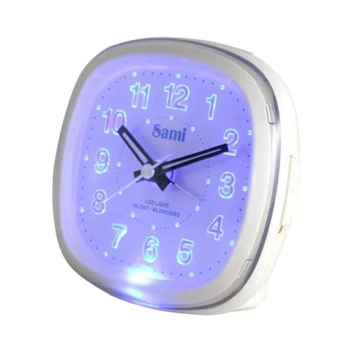 Despertador Sami S-9974l Silencioso Med Luz Azul
