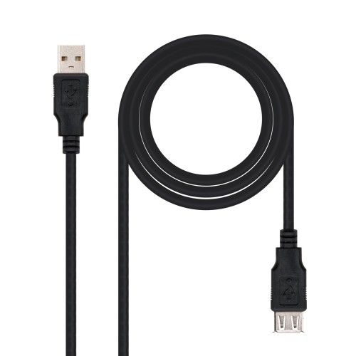 Nanocable CABLE USB 2.0, TIPO A/M-A/H, NEGRO, 1.8 M