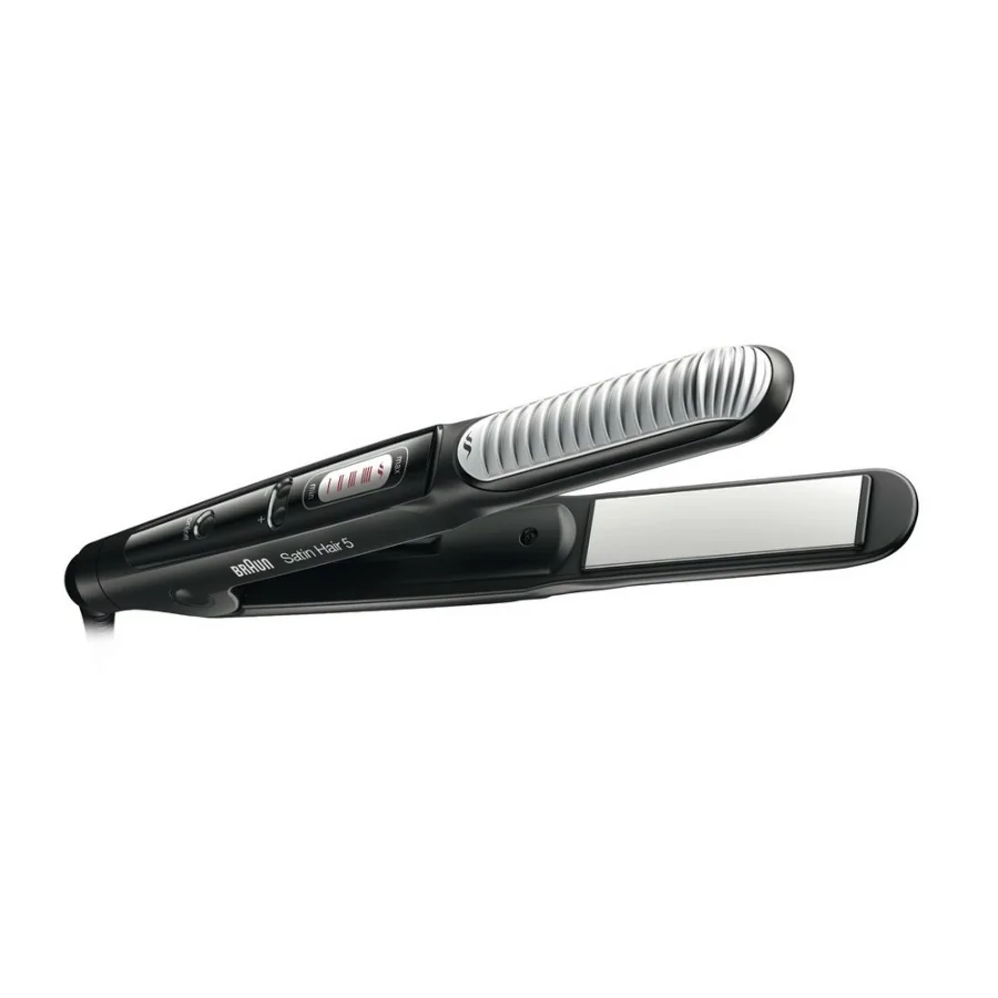 Braun Satin Hair 5 ST 550 Plancha de pelo Caliente Negro, Plata