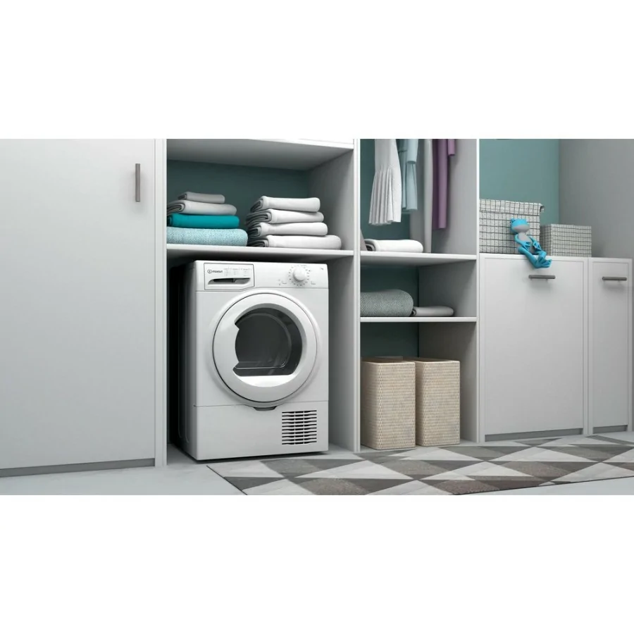 Indesit Carga frontal Independiente Máquina Secadora Con Bomba De Calor,  8Kg, Blanco