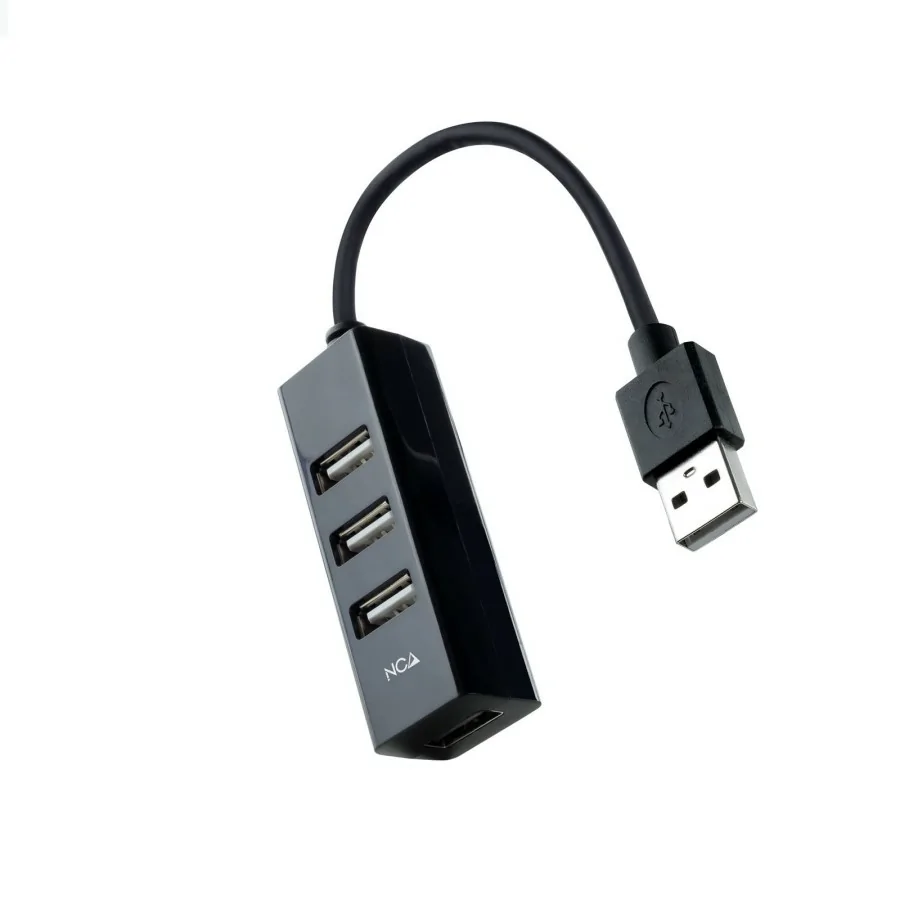 Nanocable Hub USB 2.0 con 4 Puertos de USB 2.0, USB-A/M-USB