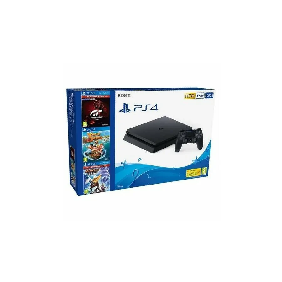 Sony PlayStation 4 Slim 500 GB + Tadeo Jones + Ratchet & Clank
