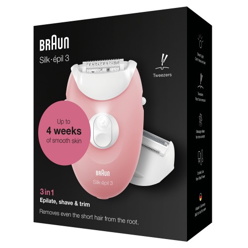 Braun Silk-épil 3 -277 20 pinzas Blanco, Rosa