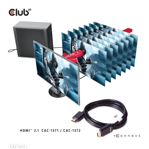 CLUB3D Ultra High Speed HDMI 4K120Hz, 8K60Hz Certified Cable