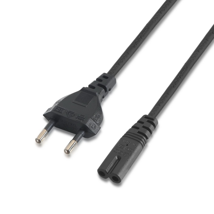 AISENS A132-0173 cable de transmisión Negro 1,5 m CEE7/7 C7