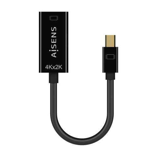 AISENS Conversor Mini DP V1.2 a HDMI V1.4 4K@30Hz, MDP M-HDMI A H, Negro, 15CM