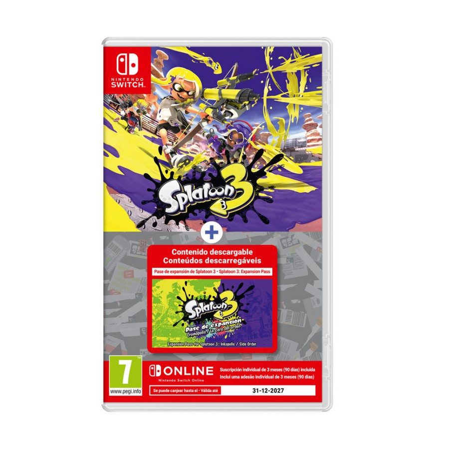 JUEGO NINTENDO SWITCH SPLATOON 3 + PASS EXPANS +3M