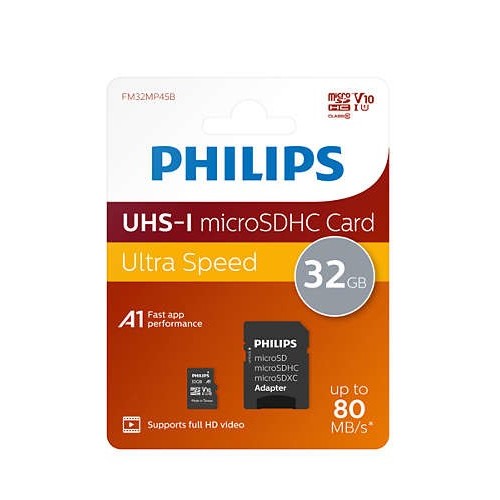 Philips FM32MP45B/00 memoria flash 32 GB MicroSDXC UHS-I Clase