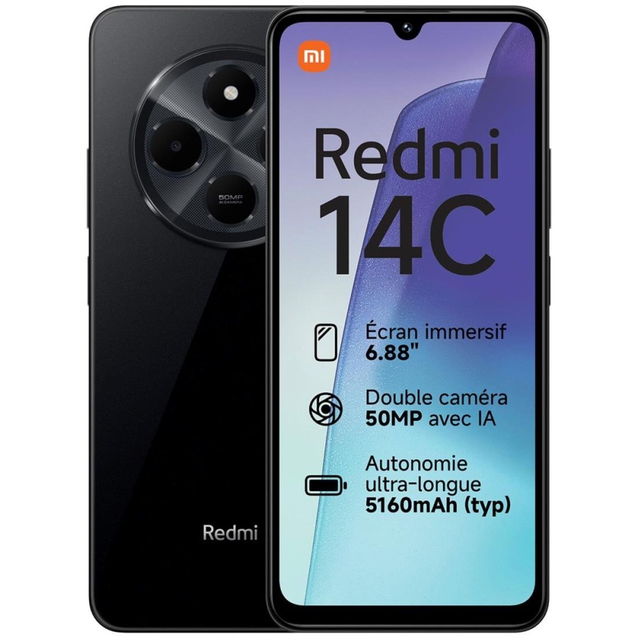 MOVIL XIAOMI REDMI 14C 4GB 128GB MIDNIGHT BLACK