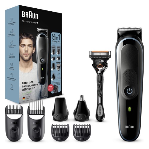 Braun All-in-one MGK5365 Batería 2,1 cm Negro, Azul