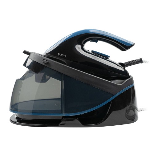 Sogo PLA-SS-6400 plancha Plancha vapor-seco Suela de cerámica 2400 W Negro, Azul
