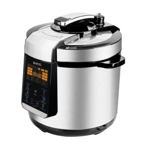Sogo OLL-SS-10610 olla a presión 6 L Negro, Acero inoxidable 1000 W