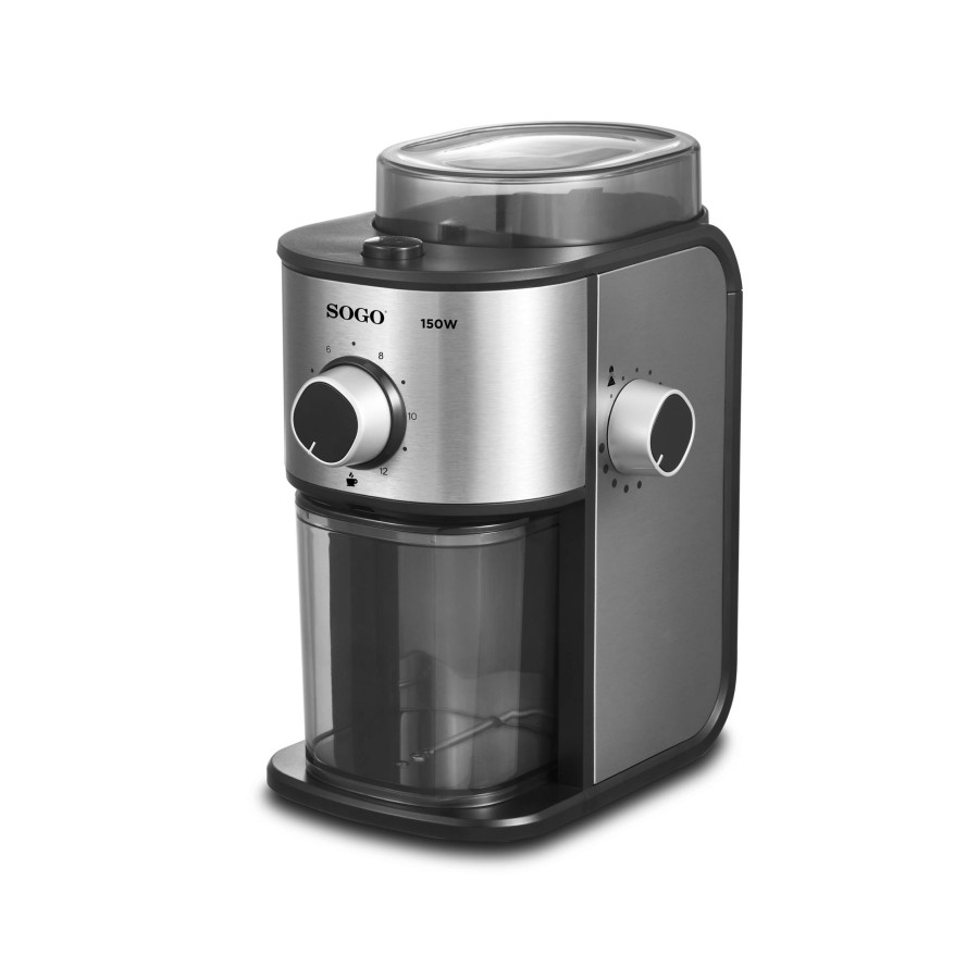 Sogo MOL-SS-5236 molinillo de café 150 W Plata, Negro