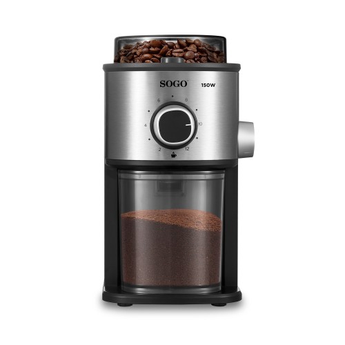Sogo MOL-SS-5236 molinillo de café 150 W Plata, Negro