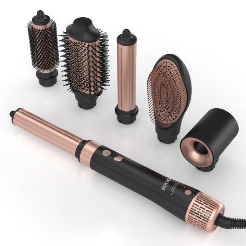 Sogo SEC-SS-3730 Utensilio de peinado Herramienta de peinado con múltiples accesorios Caliente Negro, Oro 1400 W 1,8 m