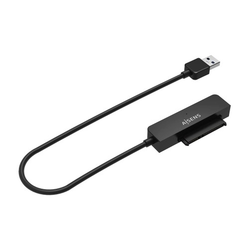 AISENS Adaptador SATA a USB-A USB3.0 USB3.1 Gen1 para Discos Duros 2.5″, Negro