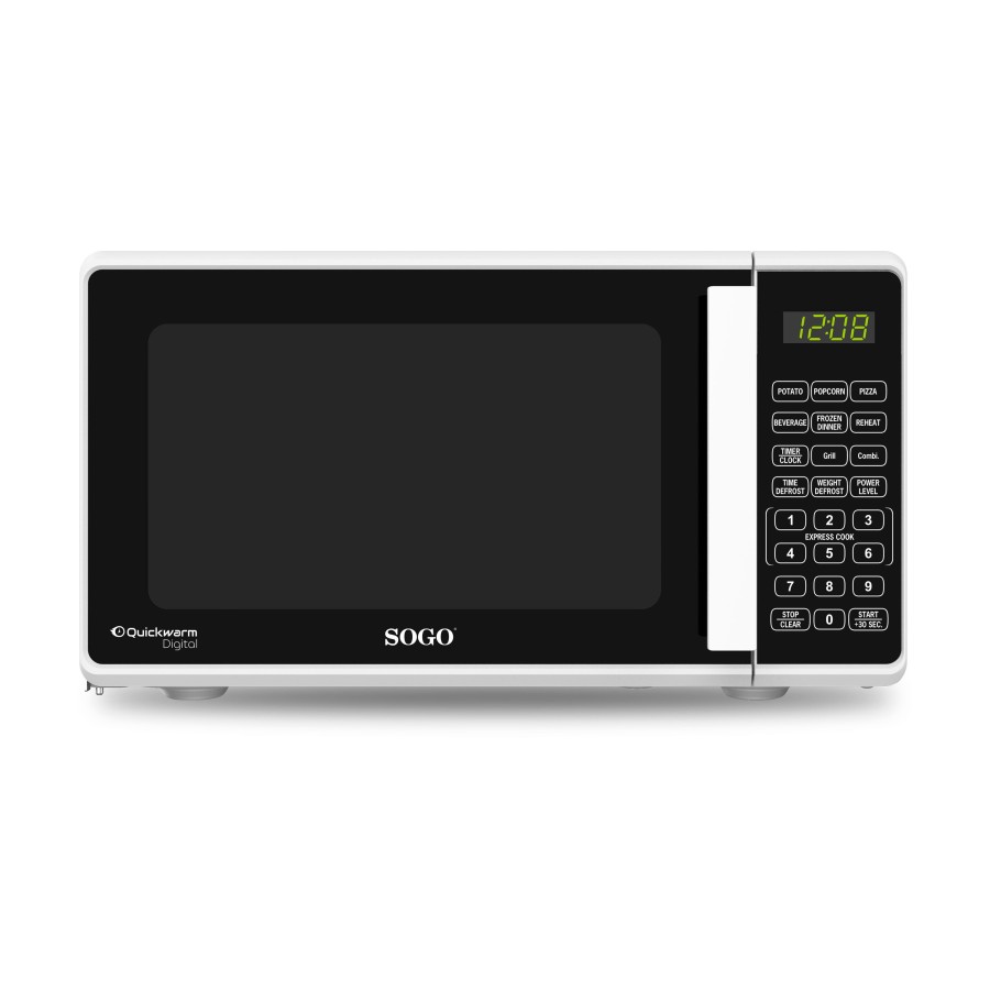 Sogo HOR-SS-852 microondas Negro, Blanco Microondas con grill Encimera 20 L 700 W