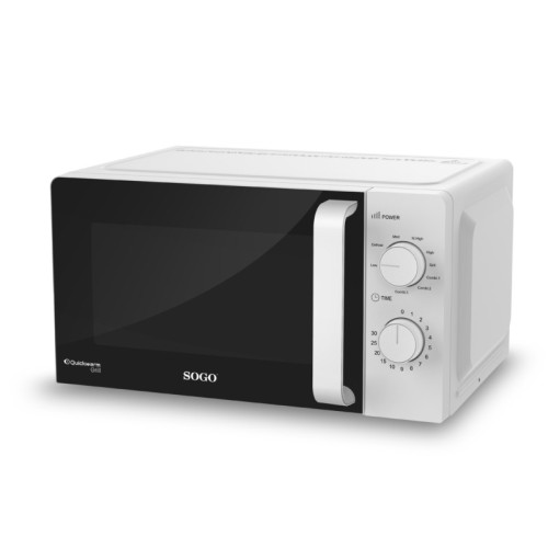 Sogo HOR-SS-846 microondas Negro, Blanco Microondas con grill Encimera 20 L 700 W