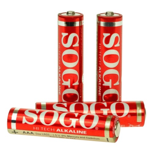 Sogo PILASHT-LR03-4B pila doméstica Batería de un solo uso AAA Alcalino Sogo PILASHT-LR03-4B pila doméstica Batería de un solo uso AAA Alcalino
