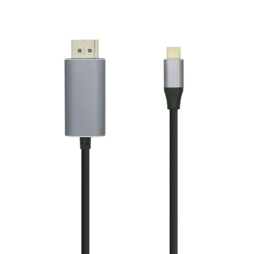 AISENS Cable conversor USB-C a Displayport 4K@60HZ, USB-C M-DP M, Negro, 0.8m