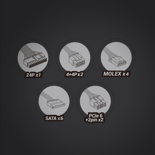 Mars Gaming MPIII850, Fuente Alimentación PC ATX 850W, 5 Años de Garantía, 85% Eficiencia, Sistema Digital APFC, Ventilador FDB