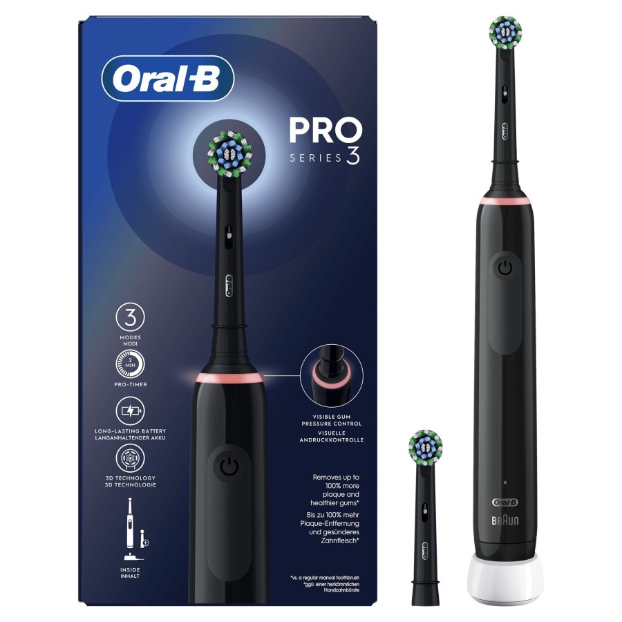 Oral-B Pro 3 Pro3 3000 Adulto Cepillo dental oscilante Negro Oral-B Pro 3 Pro3 3000 Adulto Cepillo dental oscilante Negro
