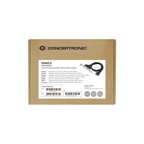 Conceptronic EMRICK11B tarjeta y adaptador de interfaz Interno USB 3.2 Gen 1 (3.1 Gen 1)
