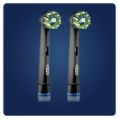 Oral-B CrossAction Clean Maximiser Brush Heads 2 pieza(s) Negro