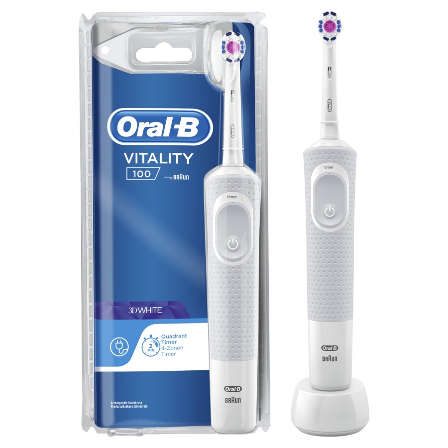 Oral-B Vitality 80312370 cepillo eléctrico para dientes Adulto Cepillo dental oscilante Blanco