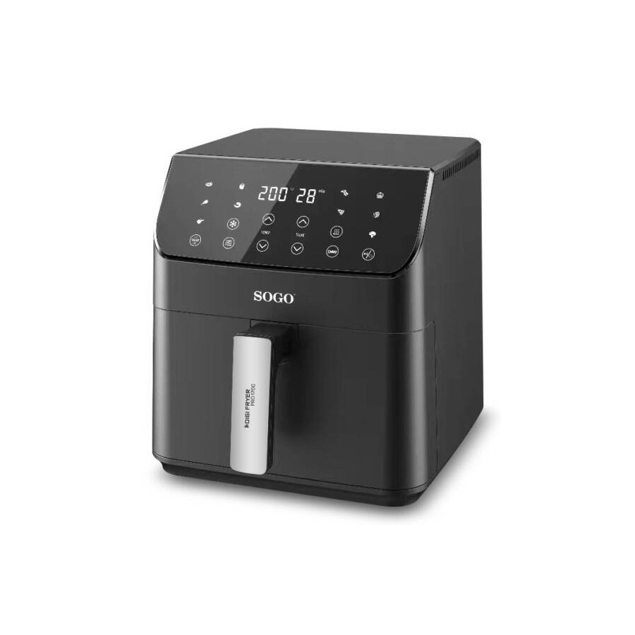 Sogo PRO1700 Sencillo 6 L Independiente Freidora de aire caliente Negro, Plata