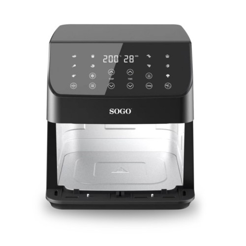 Sogo PRO1700 Sencillo 6 L Independiente Freidora de aire caliente Negro, Plata