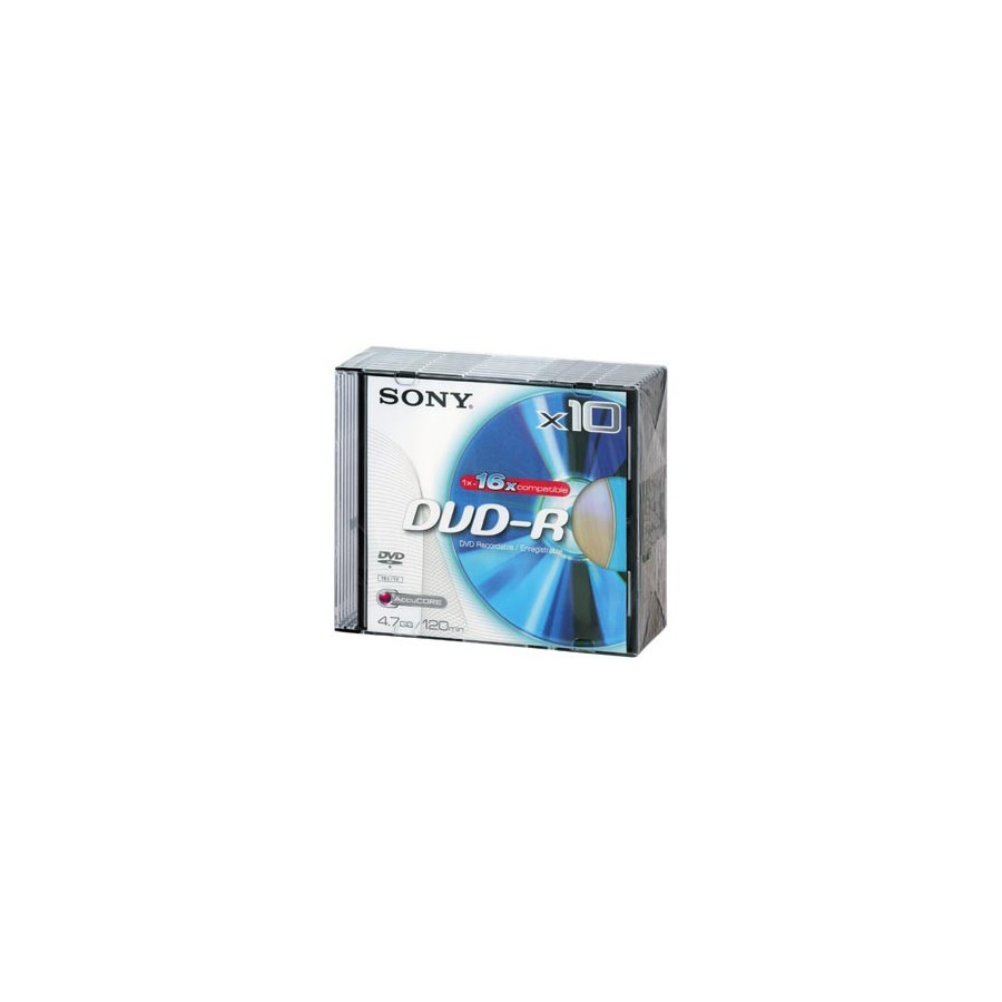 Sony DVD-R Slim case 4,7 GB 10 pieza(s)