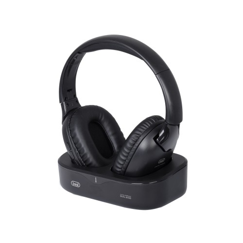 Trevi FRS 1490 RW Auriculares Inalámbrico Diadema Llamada Música TV USB Tipo C Base de carga Negro
