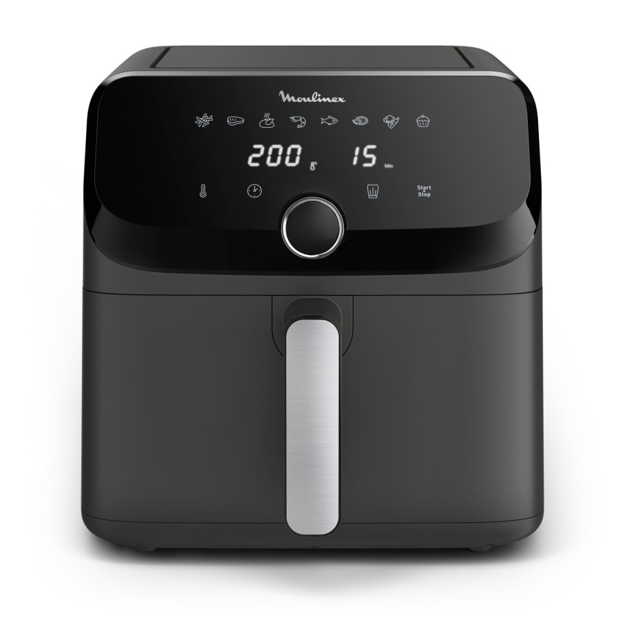 Moulinex Easy Fry Mega EZ855HF0 freidora Sencillo 7,5 L Independiente 2020 W Freidora de aire caliente Negro, Gris