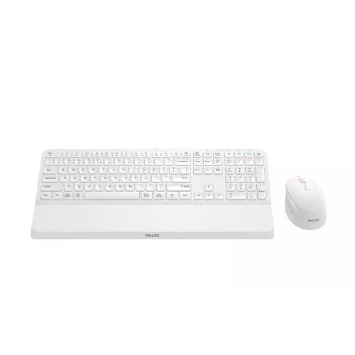 Philips 6000 series SPT6607W 16 teclado Ratón incluido Universal RF Wireless + Bluetooth QWERTY Inglés Blanco