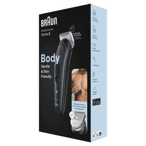 Braun BodyGroomer 3 BG3340 Negro, Gris Braun BodyGroomer 3 BG3340 Negro, Gris