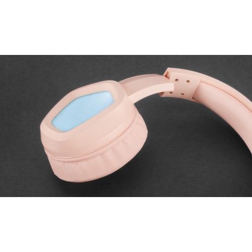 Mars Gaming MH320P Rosa, Auriculares Neodimio RGB Flow, Micrófono y Caja de Control