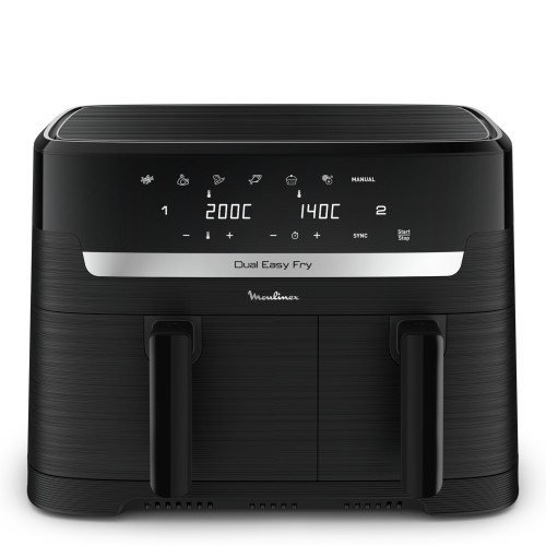 Moulinex Dual Easy Fry EZ901N Doble 8,3 L Independiente 2450 W Freidora de aire caliente Negro