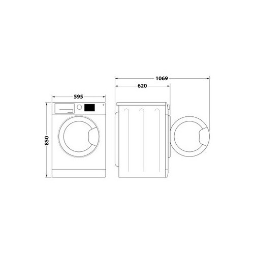 Indesit BWE111496XWSV lavadora Carga frontal 11 kg 1351 RPM Blanco Indesit BWE111496XWSV lavadora Carga frontal 11 kg 1351 RPM Blanco