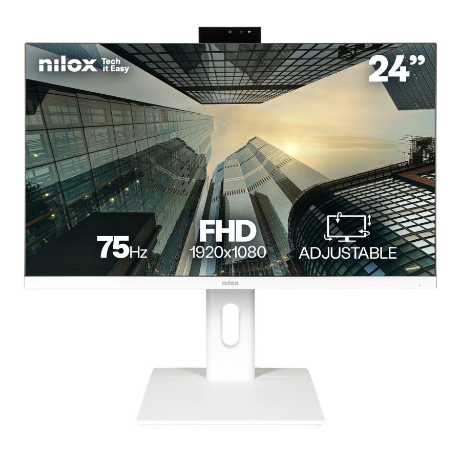 Nilox NXM24REGWEB01W pantalla para PC 60,5 cm (23.8") 1920 x 1080 Pixeles Full HD LED Blanco Nilox NXM24REGWEB01W pantalla para PC 60,5 cm (23.8") 1920 x 1080 Pixeles Full HD LED Blanco