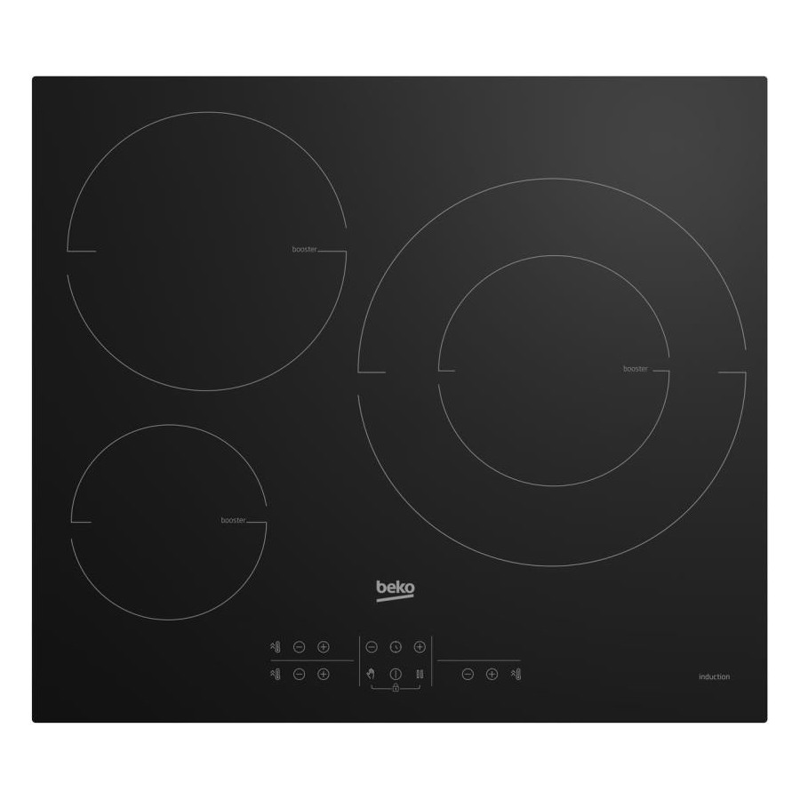 Beko HII63205MT hobs Negro Integrado 58 cm Con placa de inducción 3 zona(s)