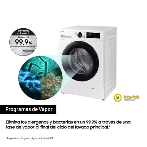 Samsung Lavadora 11kg AI Ecobubble Blanca, Clasificación Energética A WW11DG5B25AEEC Samsung Lavadora 11kg AI Ecobubble Blanca, Clasificación Energética A WW11DG5B25AEEC